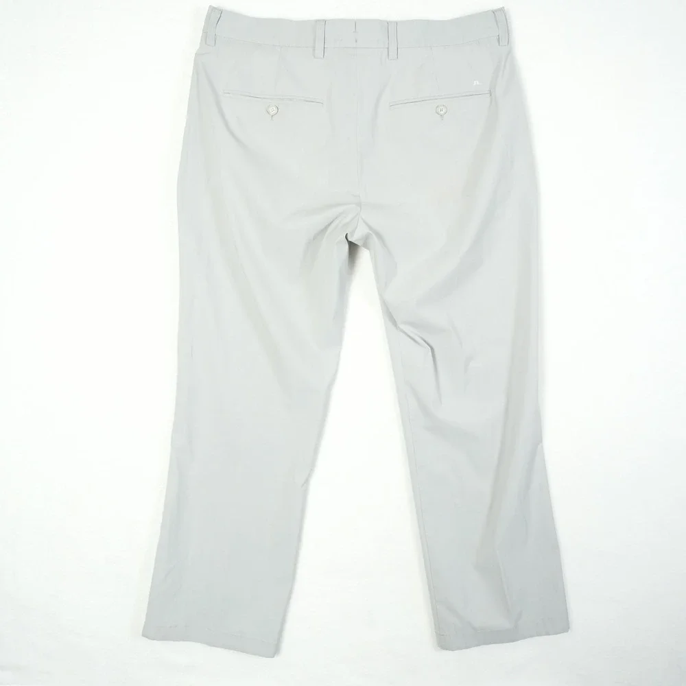 J Lindeberg Mens Regular Fit Light Gray Golf Chinos‎ Pants 36x32